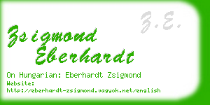 zsigmond eberhardt business card